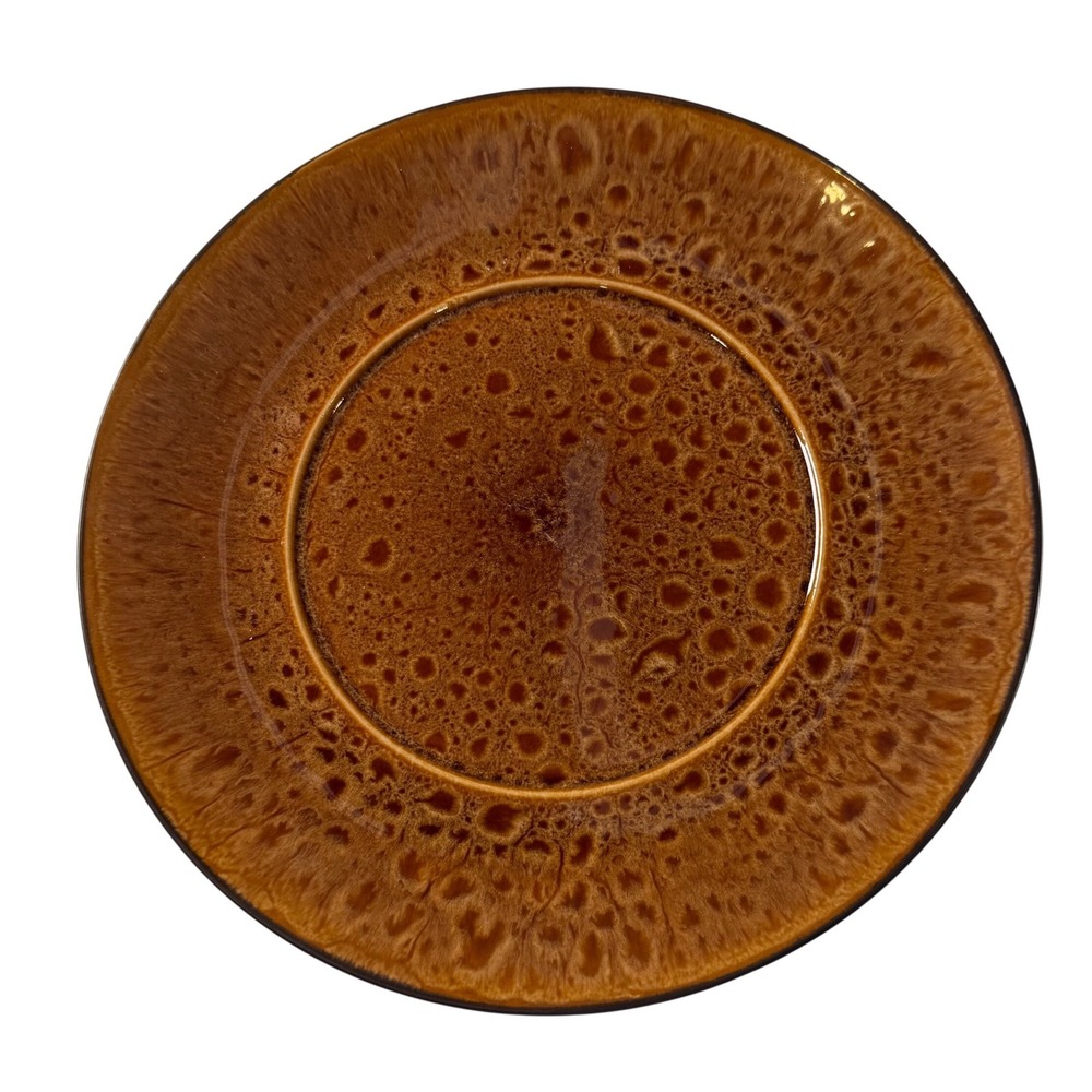 Home Trends Kashmir Leopard Replacement Dinner Plate Brown Glaze Stoneware